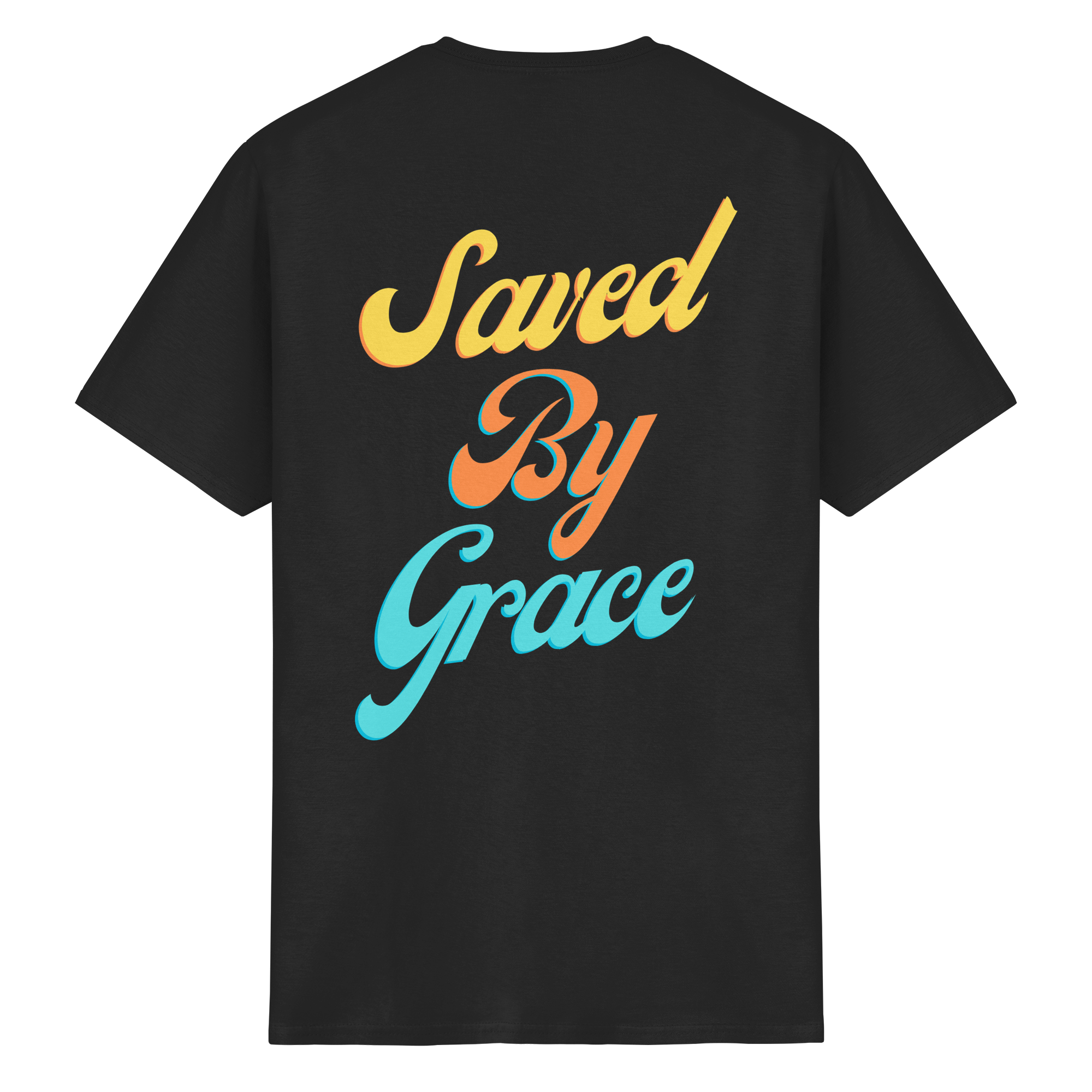 Saved by Grace - Backprint - Heavy Cotton T-Shirt
