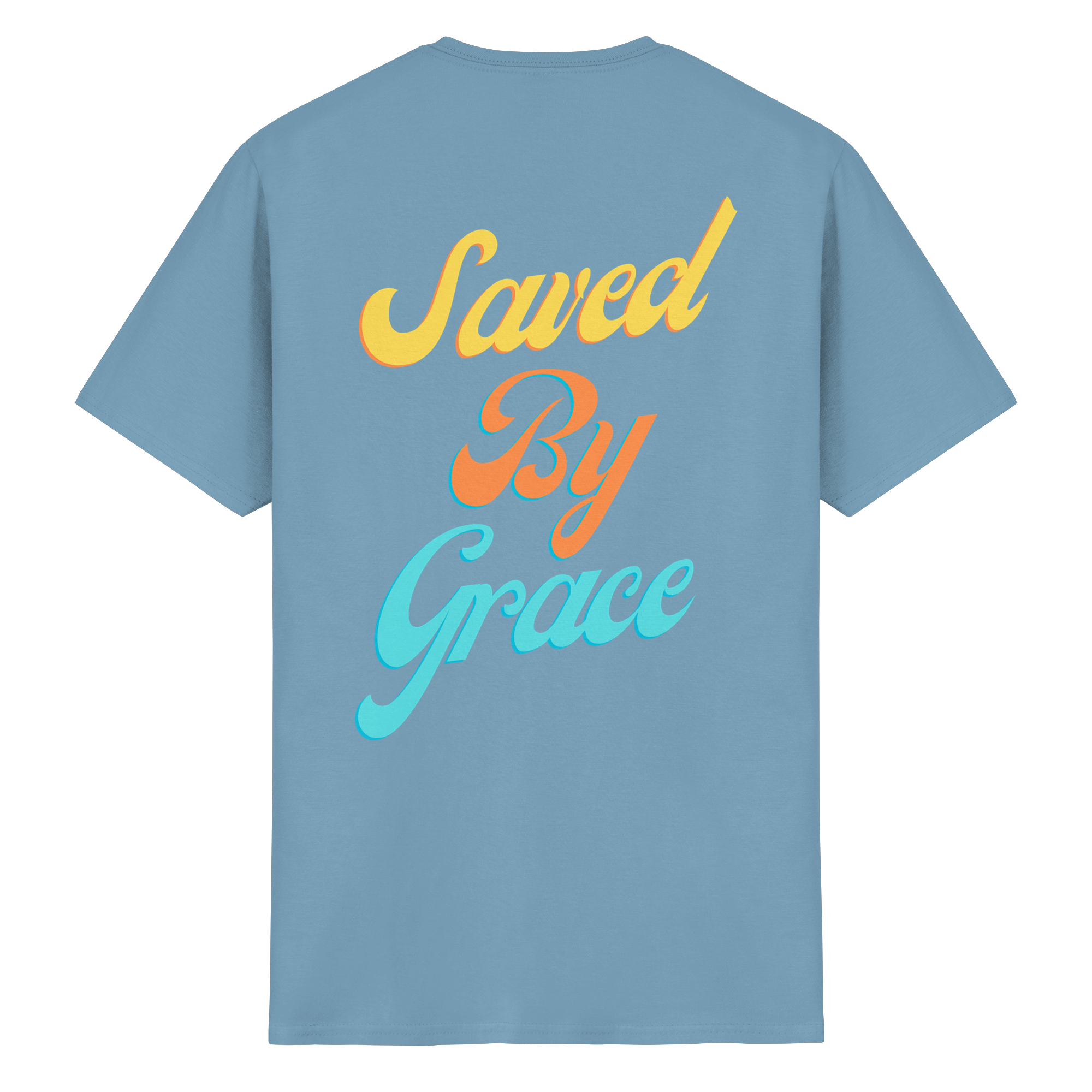 Saved by Grace - Backprint - Heavy Cotton T-Shirt