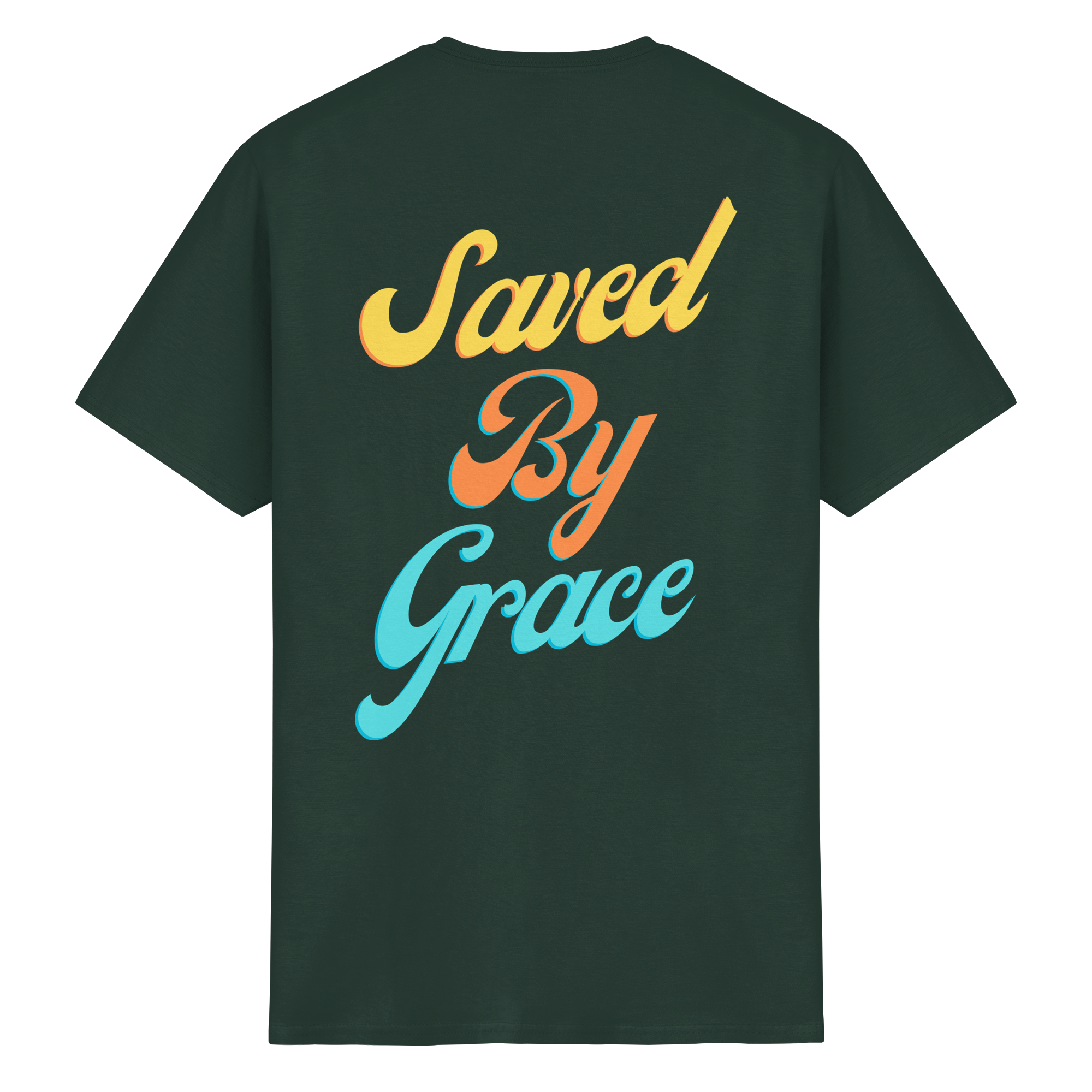 Saved by Grace - Backprint - Heavy Cotton T-Shirt