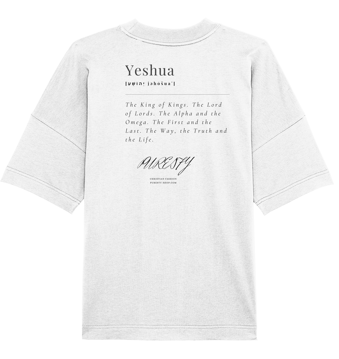 Yeshua the King of Kings. Dictonary Style - Organic Oversize Shirt