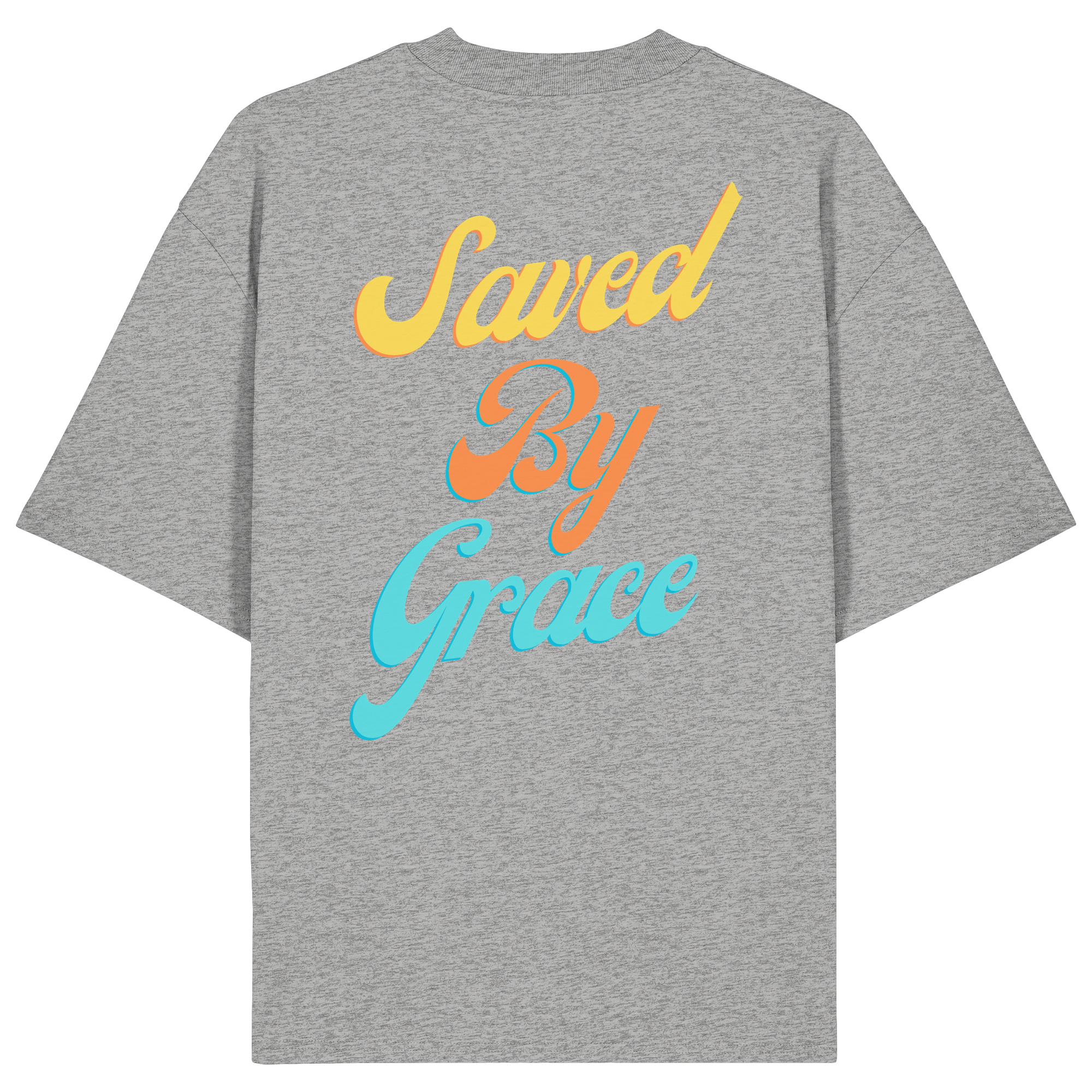 Saved by Grace - Backprint - Organic Oversize Shirt