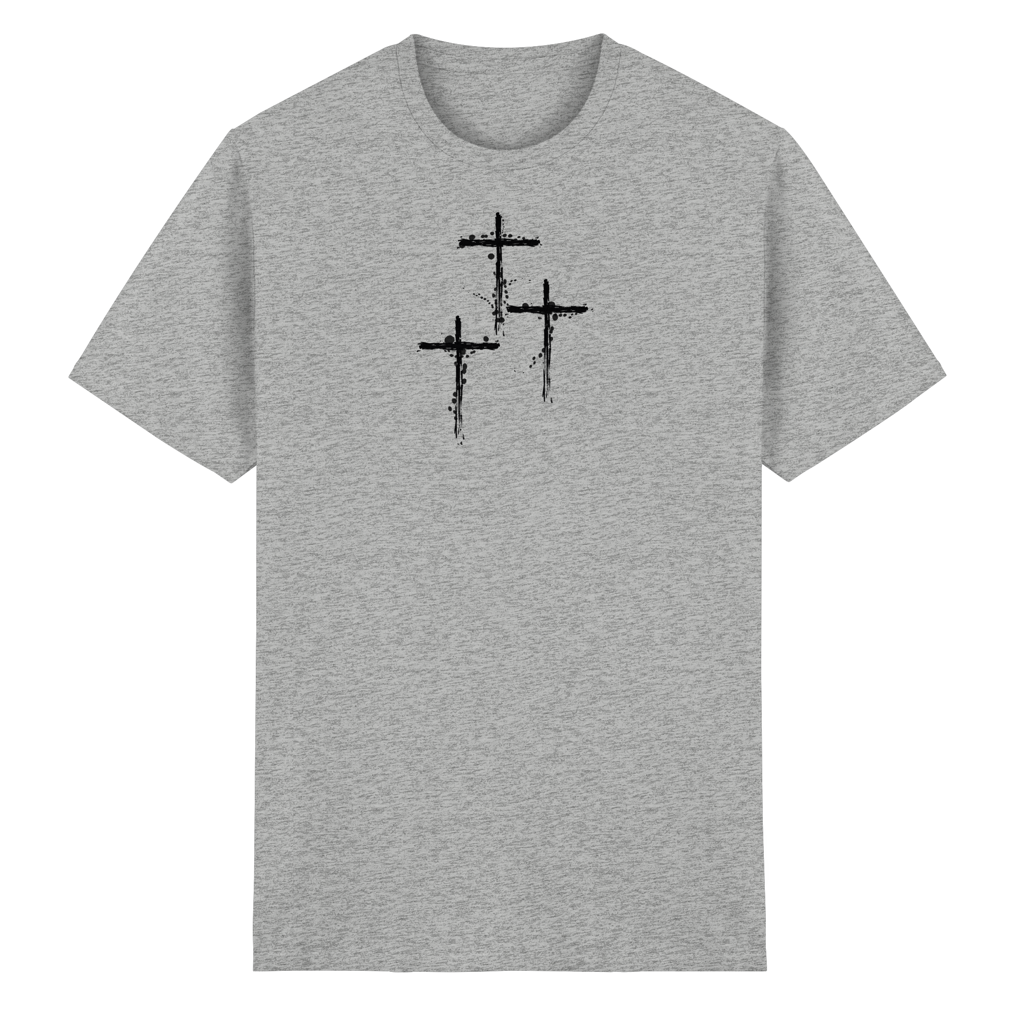 3 Cross. Golgatha. Heavy Cotton T-Shirt - Heavy Cotton T-Shirt